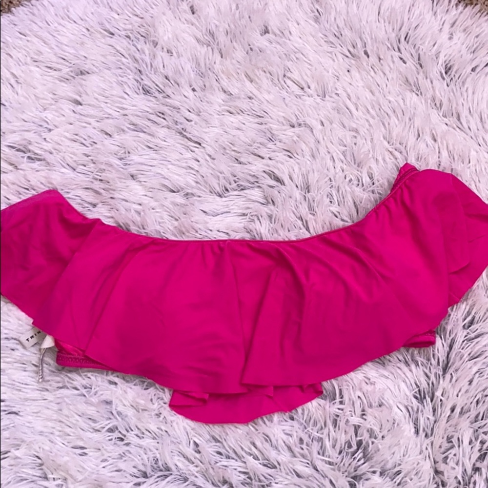 NEW hot pink off the shoulder bikini top